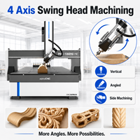 Router CNC Profesional de 4 Ejes para Madera, Espuma EPS, Industria de Moldes y Tallado de Esculturas 3D, Router CNC 3D de Alta Potencia