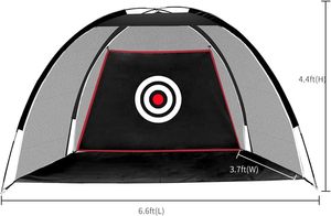 Filets de golf noirs pour l'entraînement au golf en extérieur, filet de frappe avec cible en tissu et sac de transport - Product Image 2