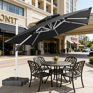 <span class=keywords><strong>Parasol</strong></span> d'extérieur imperméable UPF 50+ avec <span class=keywords><strong>protection</strong></span> <span class=keywords><strong>UV</strong></span>, 3x3m, grand <span class=keywords><strong>parasol</strong></span> <span class=keywords><strong>déporté</strong></span> pour la plage - Product Image 1