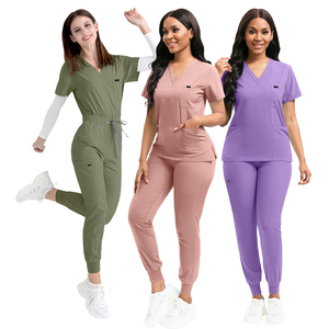 2025 uniformes médicos Unisex multicolor de manga corta uniformes de enfermería traje de laboratorio conjuntos de trabajo para uso hospitalario - Product Image 1