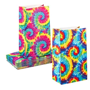 Party-Papiertüten mit bunten Farbtonen zum binden Partyzubehör Party-Favorit Dekoration Geburtstagszubehör