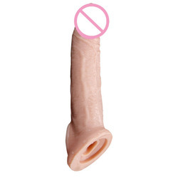 21CM 확대 페니스 익스텐더 슬리브 재사용 가능한 콘돔 지연 사정 섹스 토이 남성용 친밀한 상품 섹스 샵 - Product Image 3