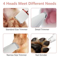 Tondeuse 4-en-1 pour chiens, kit de toilettage pour animaux de compagnie, faible bruit, nettoyeur de pattes, tondeuse pour pattes, yeux, oreilles, visage, nettoyage des poils d'animaux