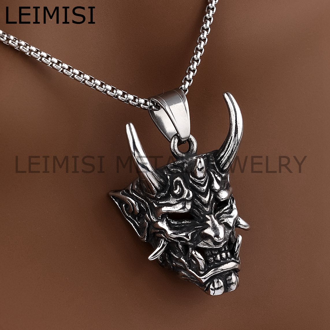 Collana Con Teschio Di Mucca Da Cowgirl Occidentale Con Catena Impermeabile In A - Foto 6