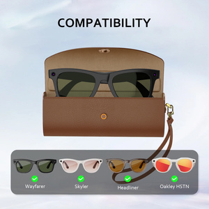 Estuche de Carga Portátil para Gafas Inteligentes con Batería de 3500mAh, Funda de Cuero con Banco de Energía para Gafas <span class=keywords><strong>Ray</strong></span>-<span class=keywords><strong>Ban</strong></span> - Product Image 2