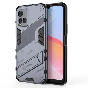 Luxury Full cover Hard PC Phone Case For VIVO Y21/Y21S/Y33S/ S12Pro/S12/V23 5G Punk armor drop Kickstand Shockproof Phone