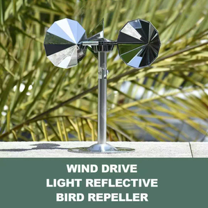 Dispositif <span class=keywords><strong>anti</strong></span>-oiseaux N11 à énergie éolienne avec prisme rotatif réfléchissant à large portée 360° et miroirs rotatifs à énergie éolienne - Product Image 3