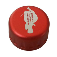 Tapa de Aluminio Roja Mecanizada por CNC con Diseño de Logotipo Personalizado, Piezas Mecanizadas por CNC OEM, Pieza de Torneado y Fresado de Precisión No Estándar