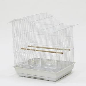 Vente en gros de cage moderne pour perroquet en acier pour animaux de compagnie, nichoir en plastique avec ceinture à bouton pour chiens, motif solide - Product Image 1