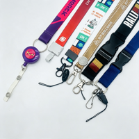 Lanières promotionnelles en gros avec logo par sublimation, porte-badge en sangle pour salons professionnels, étudiants et personnel – Vente en gros
