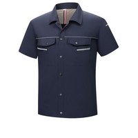 Vêtements de travail personnalisés à haute visibilité, respirants, en coton, à manches courtes, unisexes, certifiés CE, vêtements de protection du travail