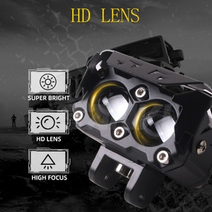 Newest S002 LED Projector Lens Dual Color with 2 Pieces Fish Eye 40w 6000k Auto <b>Work</b> <b>Light</b> Motorcycle Led Spotlights - Product Image 5