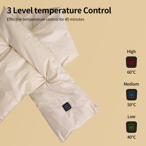 Écharpe chauffante rembourrée chic, 3 niveaux de chaleur, alimentée par USB, pour femmes, vêtements d'hiver - Product Image 5