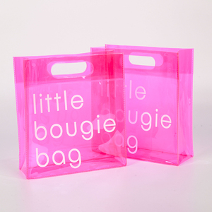 Piccola Borsa da Bagno con Stampa Neon, Borsa Cosmetica Trasparente in PVC Colorata con Manico - Product Image 6