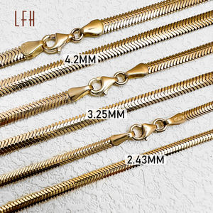 제조업체 18k 순금 주얼리 헤링본 체인 목걸이 스네이크 체인 사우디 골드 주얼리 전당포 가능 18K 진짜 금 주얼리 18k - Product Image 6