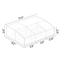 Organisateur de bar à café en acrylique pour dosettes, tasses, condiments, agitateurs, accessoires de bar à thé, décoration et essentiels, cadeau