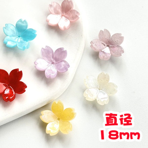 Xinbi एसिटिक एसिड 18 मिमी तीन आयामी चेरी फूलों की सहायक उपकरण, हेडवियर, हेयरपिन, ब्रैसलेट, बी - Product Image 2