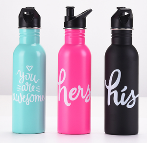 Gourde isotherme en acier inoxydable écologique de 750 ml, personnalisable, pour le sport, les voyages et les activités de plein air, à boire directement - Product Image 1