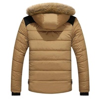 Veste matelassée décontractée pour homme, chaude et respirante, avec capuche, en fausse fourrure, imperméable, grande taille, vente en gros
