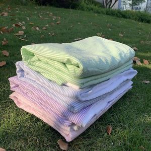 Personalized Soft Rectangle <b>Towels</b> 30*60Inch Monogram Striped Seersucker Beach Swimming <b>Towel</b> - Product Image 1