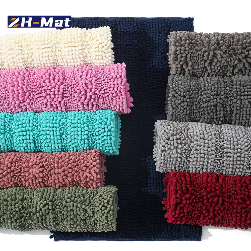 Stock Chenille Bath Mat Manufacturer Limited Quantities Microfiber Cheap Carpet Bathtub Kitchen Bedside Bedroom Hot Sale Rugs