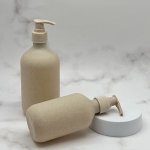 Bouteille en <span class=keywords><strong>paille</strong></span> de blé écologique 300 ml/500 ml pour shampoing, lotion et masque facial, emballage cosmétique, flacon pulvérisateur - Product Image 4