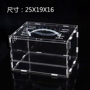 Acrylic Hamster Pet Cage Acrylic Reptile Cage Breeding Box Small Reptile Pet Insect Feeding Box <strong>Tarantula</strong> <strong>Enclosure</strong> Terrariums - Product Image 3