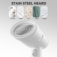 Défroisseur Vapeur Électrique Portable Mini, Fer à Repasser Vapeur à Main pour Vêtements Plats et Suspendus avec Brosse Vapeur pour Détacher les Plis