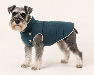 Veste matelassée pour chien, col haut, garniture contrastée, boutons-pression, pour Schnauzer, chiens de petite et moyenne taille - Product Image 1