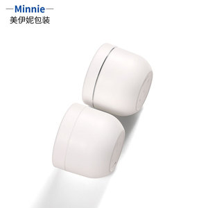 Pot en PP blanc Minnie 500g, rond, à large ouverture avec couvercle à vis, pour crème visage et emballage de masques - Product Image 4