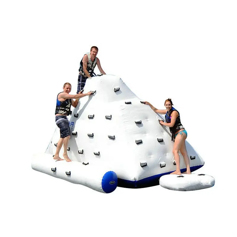 Venta caliente gigante inflable Montaña de Hielo isla flotante inflable muro de escalada para adultos