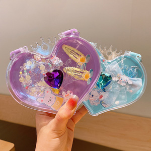 Dễ thương trẻ em Bộ đồ trang sức hộp phim hoạt hình công chúa Vòng cổ phim hoạt hình đồ trang sức ghét Acrylic Hộp đá quý - Product Image 5