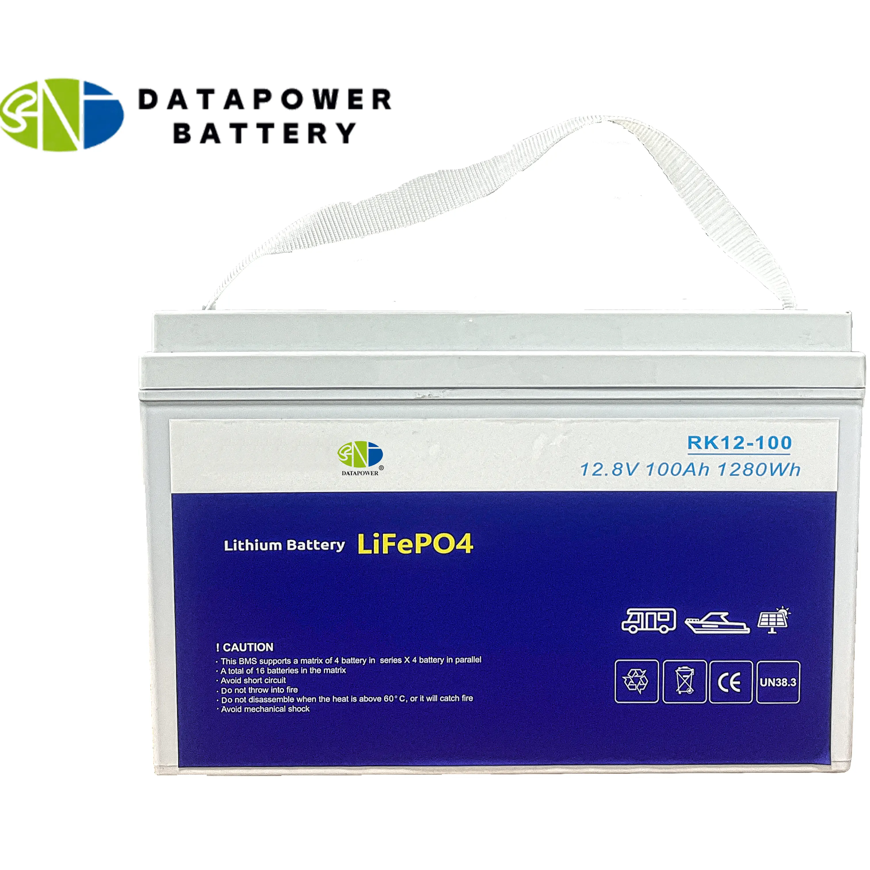 OEM 12.8V LifePo4 60Ah 80Ah Lithium-Ionen-Akkus Pack für Bank Outdoor Power 150Ah 200Ah 300Ah 100Ah 12V Akku