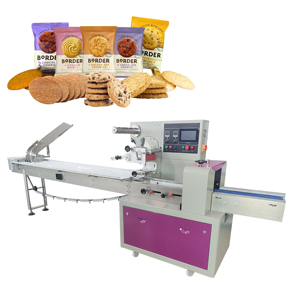 Machine d'emballage multifonctionnelle pour <span class=keywords><strong>pain</strong></span>, gâteaux, biscuits, barres protéinées, emballage en forme de coussin, petite entreprise - Product Image 1