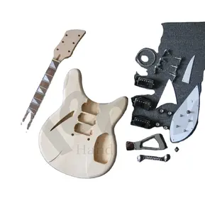 Weifang Rebon 6 string unfinished diy electric guitar kit/electrica Guitarra