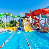 Tobogán Acuático de Fibra de Vidrio Resistente, con Certificación EN1176 y CE, de Grado Comercial, para Piscinas Interiores y Exteriores, Parques Infantiles