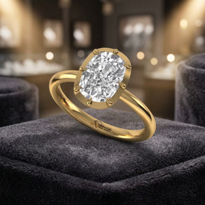 Anillo de Diamante Cultivado en Laboratorio con Corte Cojín, Plata de Ley 925, Oro de 9K, 14K, 18K, Joyería Fina para Mujer, Compromiso y Boda - Product Image 1