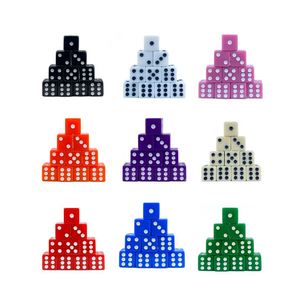Dados Cuadrados D6 de 16 mm al por Mayor, Multicolores, Acrílicos Sólidos de 6 Caras con Puntos Blancos para Educación y Juegos - Product Image 2
