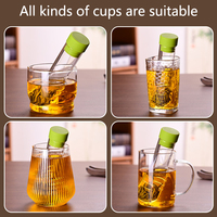 Infuseur à thé jetable en verre borosilicate de haute qualité, écologique, résistant à la chaleur, compatible avec toutes les tasses et mugs, avec couvercle en silicone
