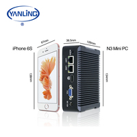 Mini PC industriel sans ventilateur, vente en gros, Mini J900 Quad Core, 2 ports Ethernet, disponible avec prises AU, US, CN, EU