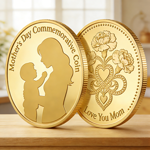 Pièces de monnaie personnalisées, coffret cadeau pour la fête des mères, utilisation <span class=keywords><strong>d</strong></span>'une presse à monnaie hydraulique <span class=keywords><strong>or</strong></span> et argent, pièce de monnaie en <span class=keywords><strong>or</strong></span> de 40 mm, souvenirs de la fête des mères - Product Image 3