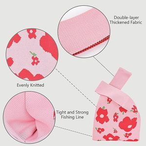 Borsa per Cellulare a Forma di Ragazza Cartoon in Maglia, Carina e Portatile, Borsetta a Tracolla per Ragazze, Piccola Borsa da Polso per Donne - Product Image 3