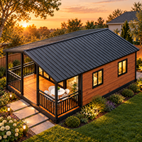 Kit de maison modulaire moderne avec véranda pour maison d'hôtes de jardin et projets résidentiels