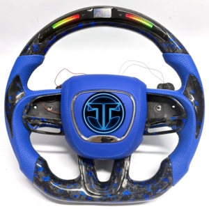 Volant en fibre de carbone forgée pour <span class=keywords><strong>Dodge</strong></span> Charger Challenger Hellcat Charger Durango SRT <span class=keywords><strong>RT</strong></span> GT, accessoires de voiture - Product Image 1