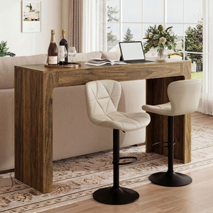 Multi-purpose <b>Bar</b> & Dining <b>Table</b> 55" High Wood Counter Desk Commercial Furniture for Restaurant Tavern & Catering Venues - Product Image 2