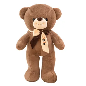 AIFEI TOY Custom Großhandel Multi-Size bunte Riesen Teddybär mit Bogen Weiche Kuscheltiere Plüsch Schal Bär
