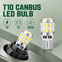 Ampoule LED de voiture HSSH 3W T10 W5W 12V 24V 3014 LED 300LM Blanc Jaune Rouge, remplacement pour éclairage automobile