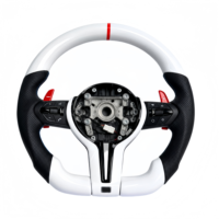 Volant personnalisé en fibre de carbone pour BMW F30 F32 F10 F20 F12 M3 M4, style sport en cuir