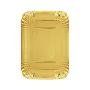 Plato de Papel para Dulces Personalizado, Bandeja Dorada para Pasteles, Bandeja Redonda/Cuadrada para Aperitivos, Plato de Cartón para Pasteles al por Mayor - Product Image 3