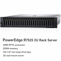 Untuk Server Rak 2U R7525 AMD EPYC 7763 DDR4 3200 24 Bays Bekas Server Penyimpanan Pusat Data